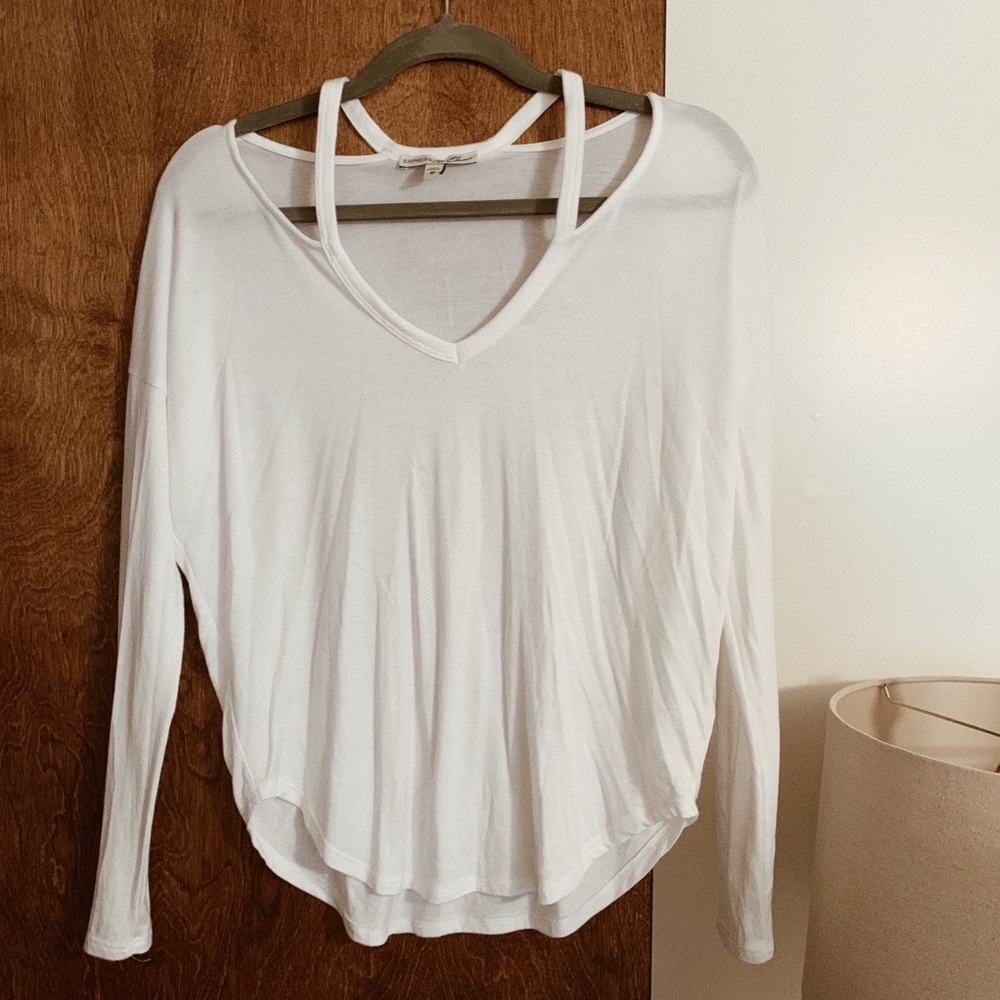 Long Sleeve Comfy Cut Out Tee